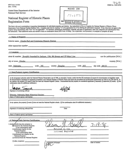 National Register of Historic Places Registration Form (National Register Bulletin 16A)