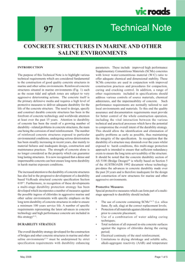 Concrete Structures in Marine and Other Saline Environments