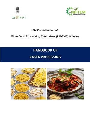 Handbook of Pasta Processing