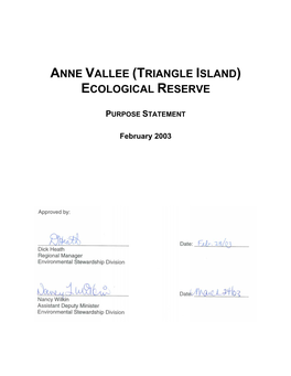 Anne Vallee (Triangle Island) Ecological Reserve