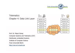Telematics Chapter 4: Data Link Layer