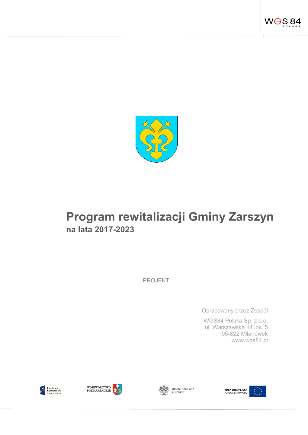 Program Rewitalizacji Gminy Zarszyn Na Lata 2017-2023