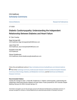 Diabetic Cardiomyopathy: Understanding the Independent Relationship Between Diabetes and Heart Failure