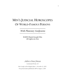 Min's Judicial Horoscopes.Pdf