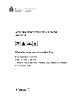 Aviation Investigation Report A14o0218