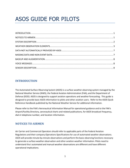 Asos Guide for Pilots