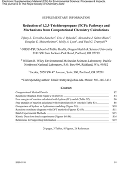 Pathways and Mechanisms from Computational Chemistry Calculations