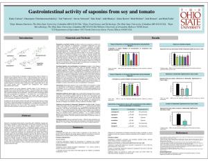 Gastrointestinal Activity of Saponins from Soy and Tomato