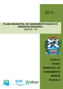 Plano Municipal De Saneamento Básico E Inserção Regional Quatis - Rj