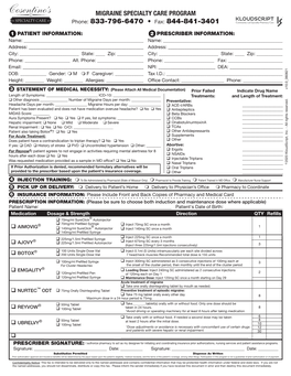 Migraine Specialty Care Program Tm