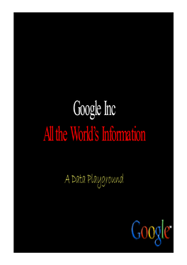 Google Inc All the World's Information