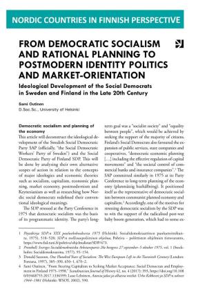 From Democratic Socialism and Rational Planning To