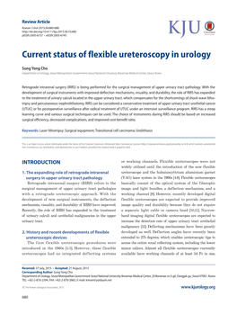 Current Status of Flexible Ureteroscopy in Urology