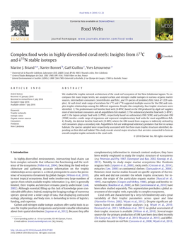 Complex Food Webs in Highly Diversified Coral Reefs