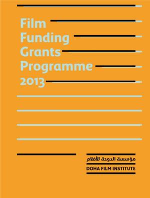 Film Funding Grants Programme 2013