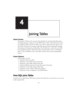 Joining T Joining Tables