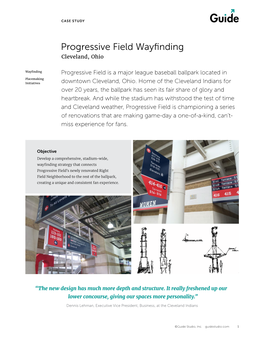 Progressive Field Wayfinding