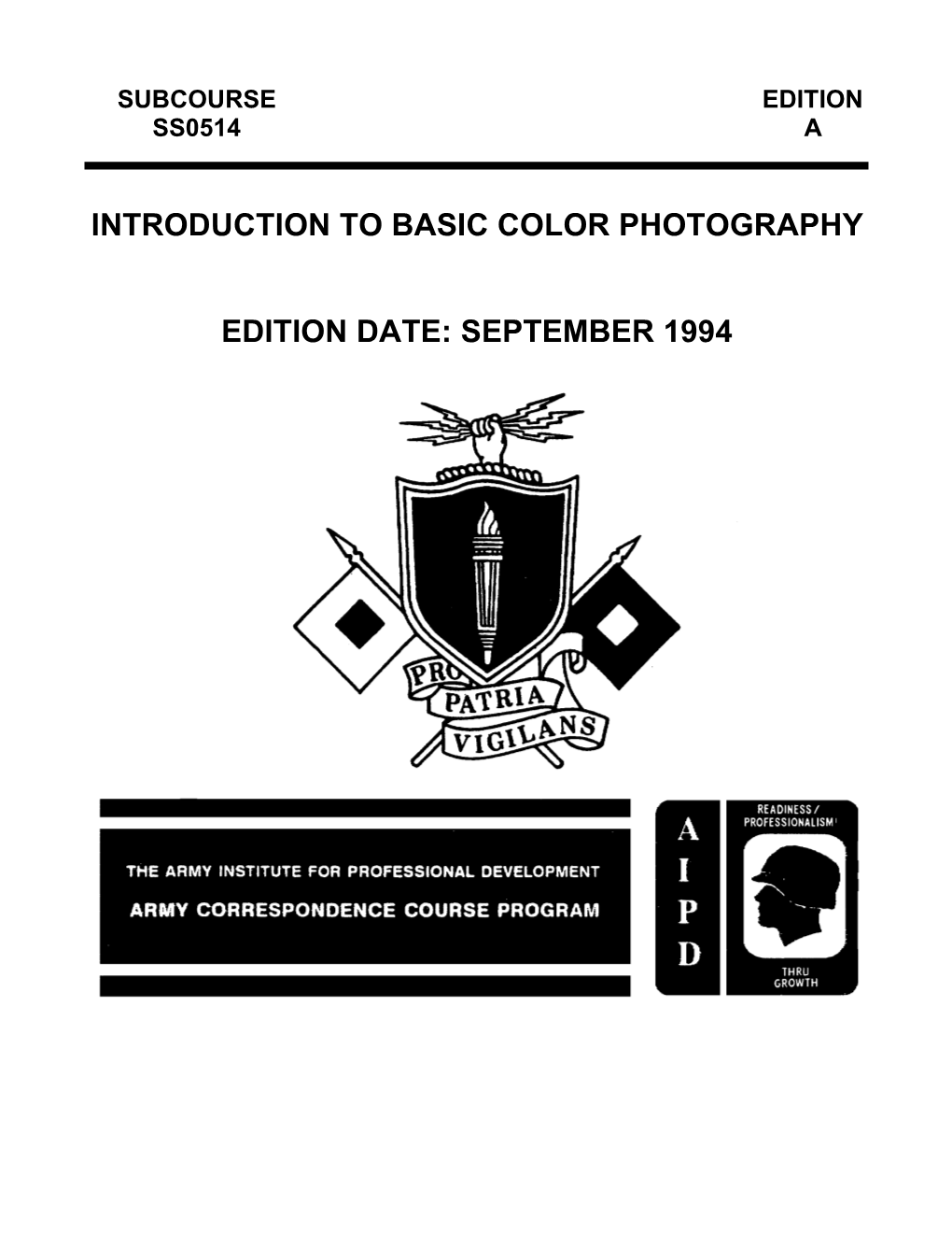 Introduction to Basic Color Photography Edition Date