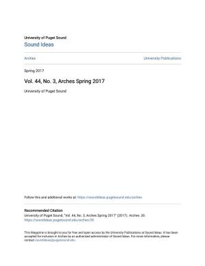 Vol. 44, No. 3, Arches Spring 2017