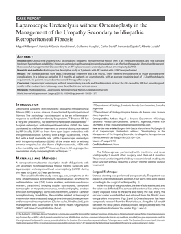 Laparoscopic Ureterolysis Without Omentoplasty in the Management of the Uropathy Secondary to Idiopathic Retroperitoneal Fibrosi