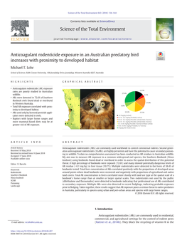 Anticoagulant Rodenticide Exposure in an Australian Predatory Bird Increases with Proximity to Developed Habitat