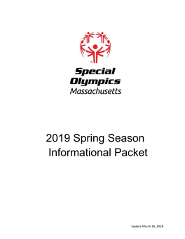 2019 Spring Season Informational Packet