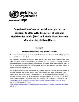 EML) and Model List of Essential Medicines for Children (Emlc