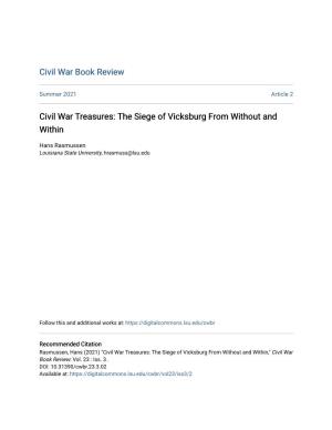 Civil War Treasures: the Siege of Vicksburg from Without and Within