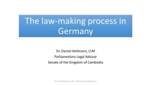The Law-Making Process in Germany