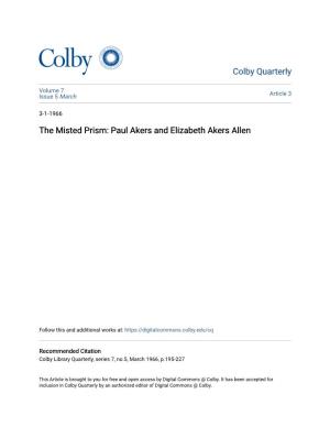 Paul Akers and Elizabeth Akers Allen