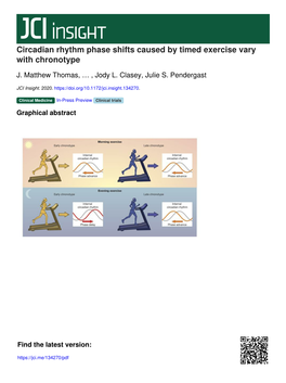 Circadian Rhythm Phase Shifts Caused by Timed Exercise Vary with Chronotype