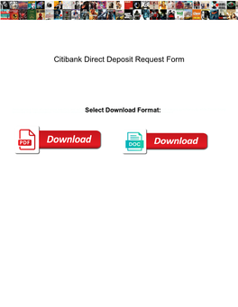 Citibank Direct Deposit Request Form