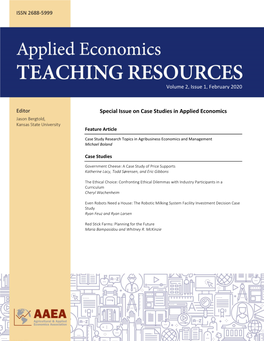 Special Issue on Case Studies in Applied Economics