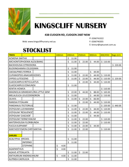 Kingscliff Nursery