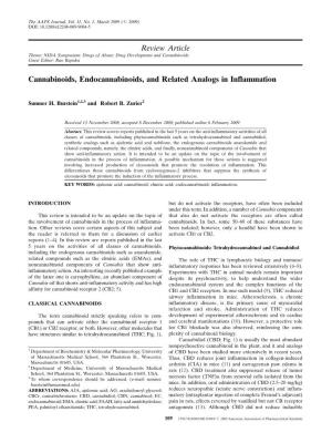 Review Article Cannabinoids, Endocannabinoids, and Related