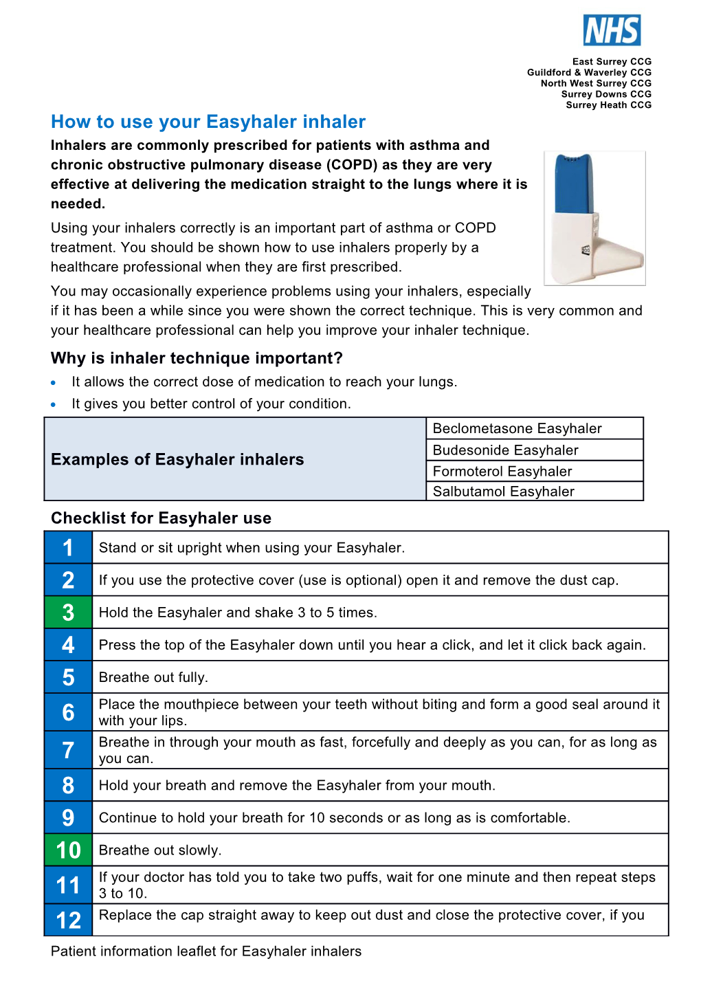 How to Use Your Easyhaler Inhaler