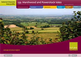 139. Marshwood and Powerstock Vales Area Profile: Supporting Documents