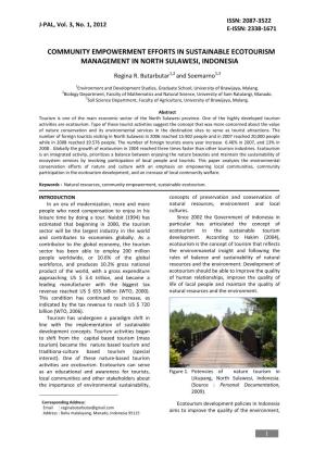 Community Empowerment Efforts in Sustainable Ecotourism Management in North Sulawesi, Indonesia