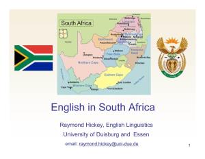 English in South Africa