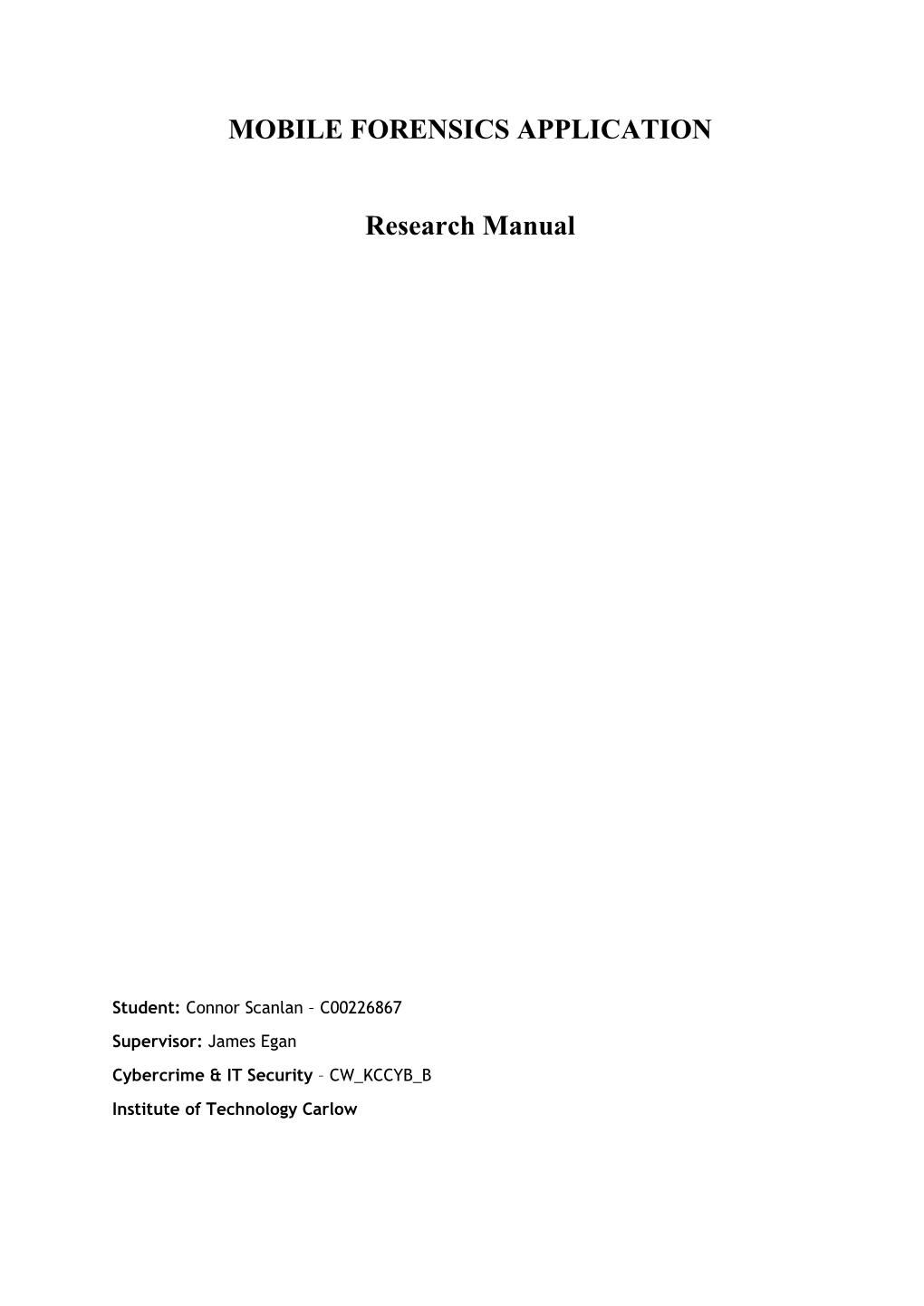 Research Manual