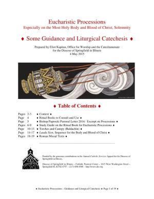 Eucharistic Processions Some Guidance and Liturgical Catechesis