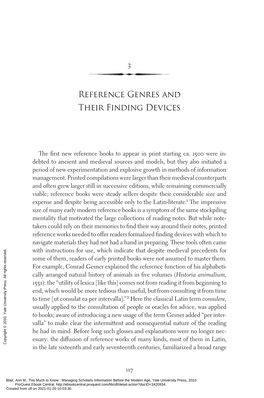 Reference Genres and Their Finding Devices," in Too