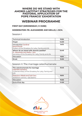 Webinar Programme