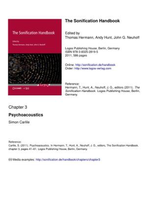 The Sonification Handbook Chapter 3 Psychoacoustics