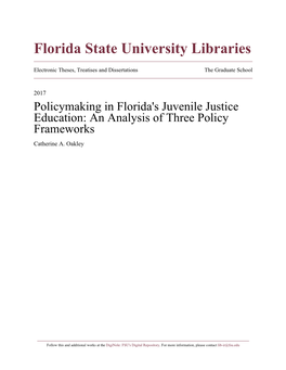 View of the Case: Policymaking Process in the Juvenile Justice Educational Enhancement Program