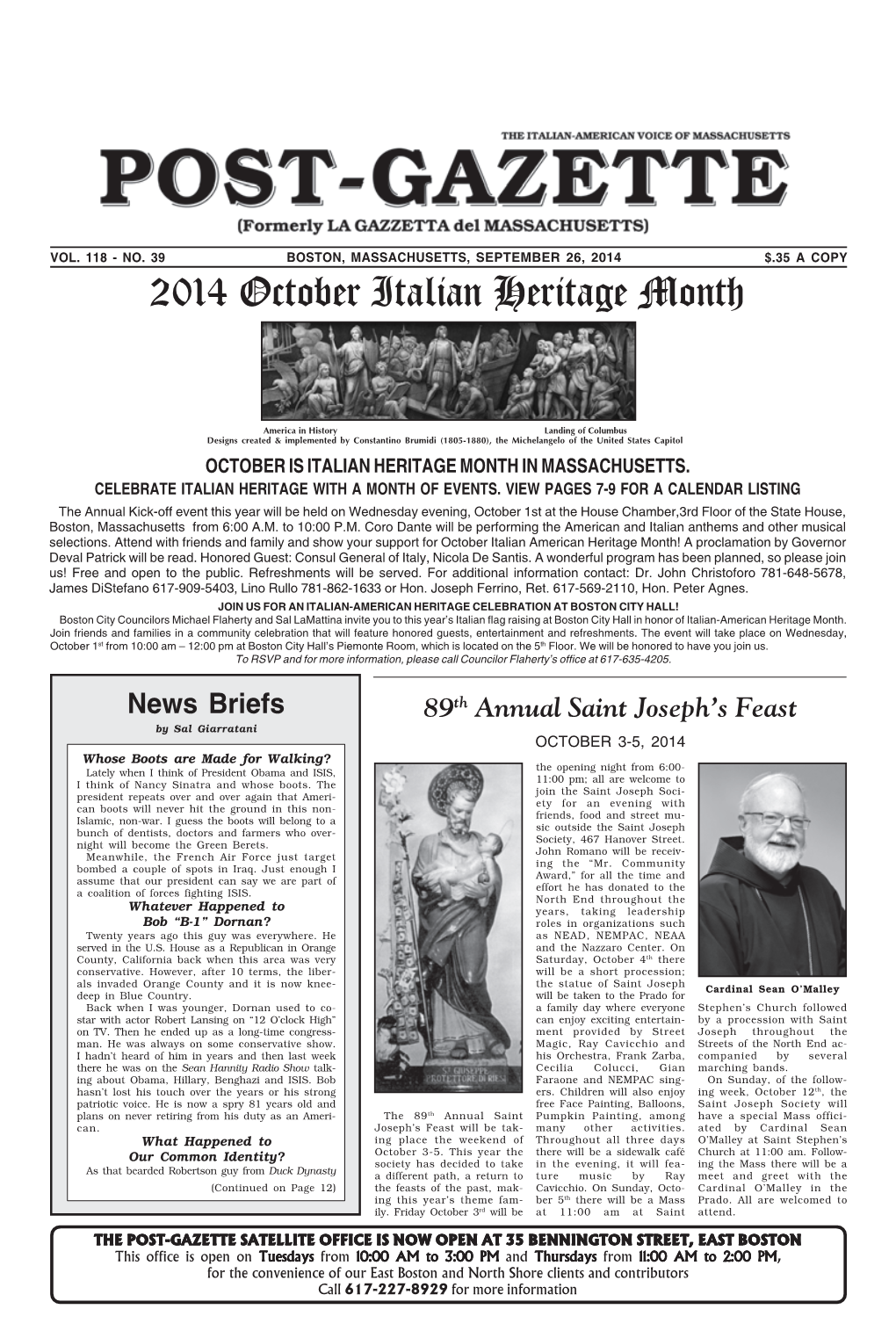 2014 October Italian Heritage Month