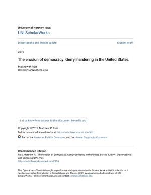 The Erosion of Democracy: Gerrymandering in the United States