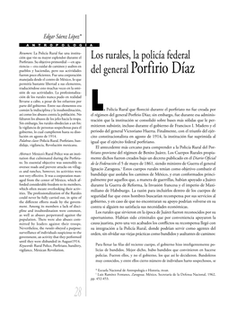 Los Rurales, La Policía Federal Del General Porfirio Díaz