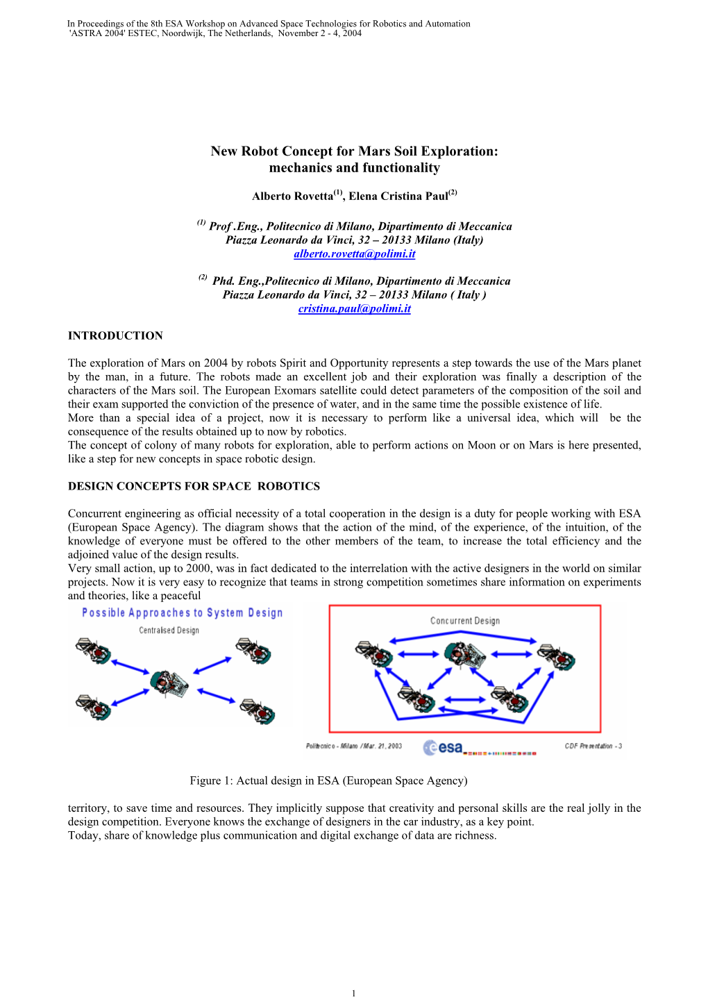 New Robot Concept for Mars Soil Exploration: Mechanics and Functionality