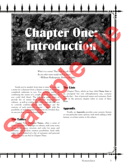 Chapter One: Introduction